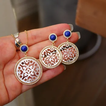 MOXI Кулон ожерелье Серьги для женщин ожерелье Набор ювелирных изделий Подарок