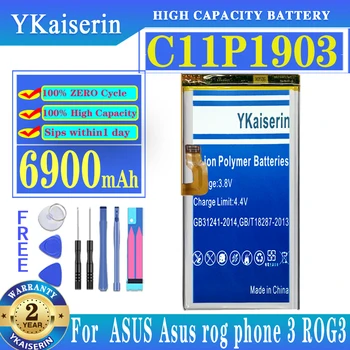 C11P1903 6900 мАч YKaiserin Аккумулятор Высокой Емкости Для ASUS Asus Rog Phone 3 Phone3 ROG3 ROG 3 Сменный Аккумулятор + Трек-код