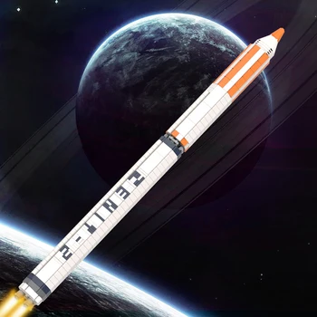 Ракета MOC Зенит -2 (масштаб 1:110) Набор строительных блоков, Научный космический спутник, исследующий транспортное средство, Игрушки для детей, подарки на день рождения