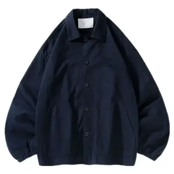Осень-зима, новая мужская винтажная куртка Harajuku, Модное повседневное хлопковое пальто Унисекс с лацканами, высококачественная Свободная верхняя одежда для мужчин