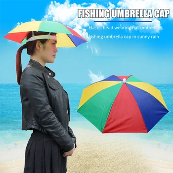 Переносная шляпа-зонт от дождя армейского зеленого цвета, складной головной убор для рыбалки, кепка, солнцезащитный козырек, водонепроницаемые пляжные головные уборы для кемпинга